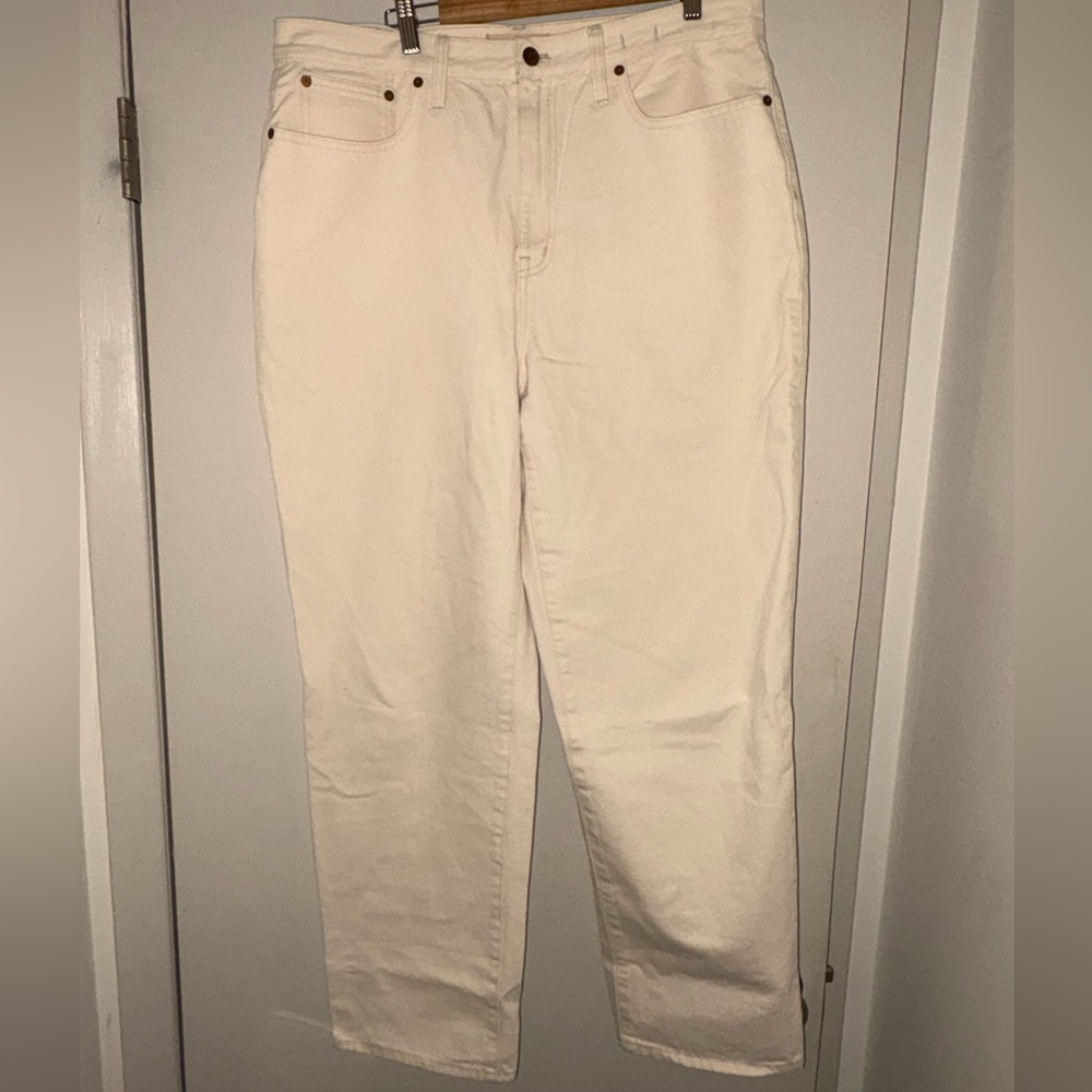Madewell Baggy Straight Jeans Size 32 off white color
